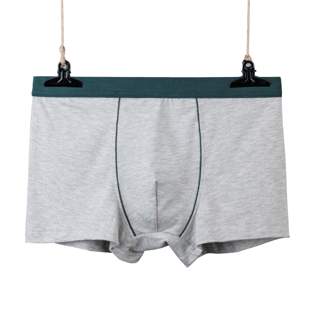 IBG men's cotton boxer briefs, breathable plus size underwear, focus on comfort and fit, with a close-up view of the fabric and waistband.