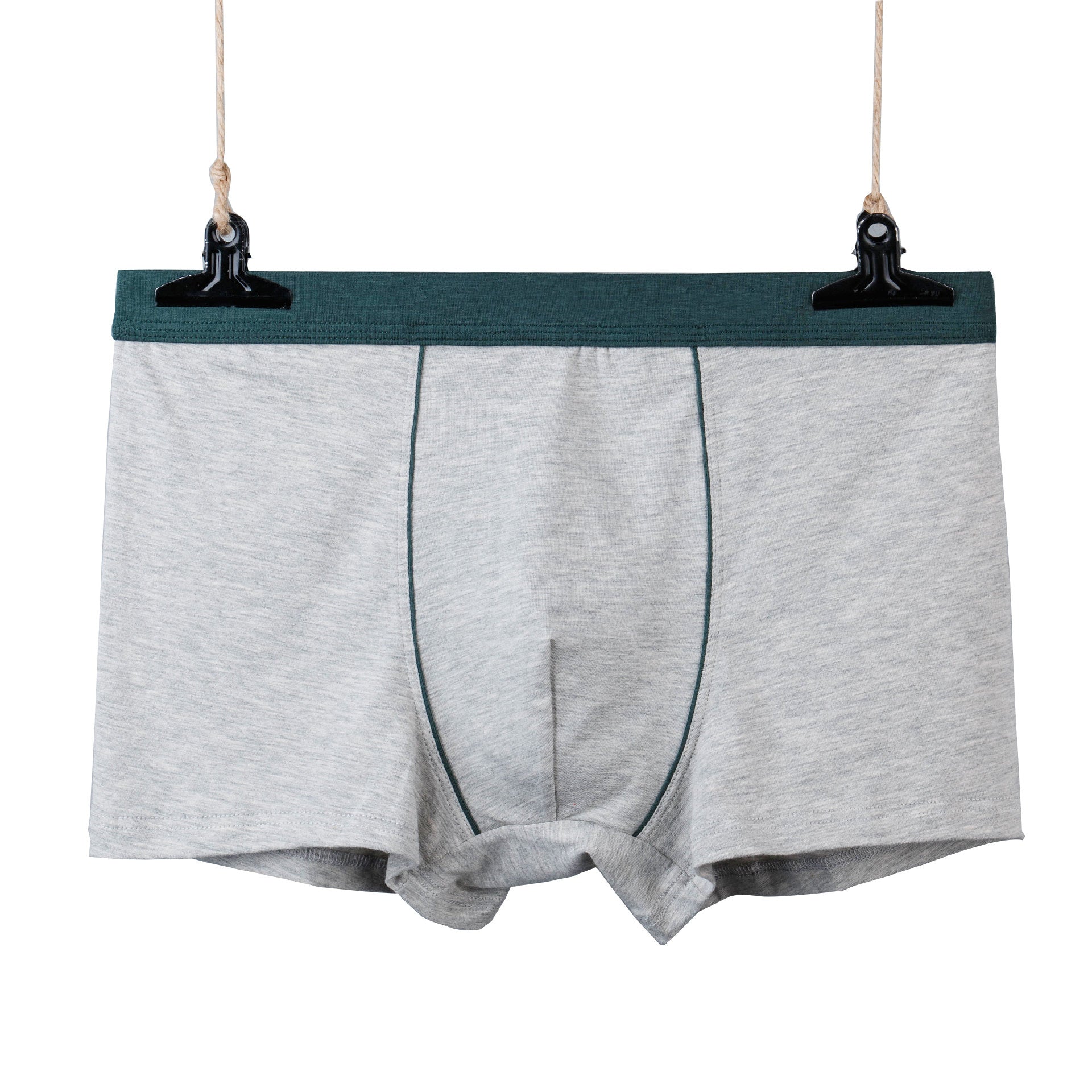 IBG men's cotton boxer briefs, breathable plus size underwear, focus on comfort and fit, with a close-up view of the fabric and waistband.