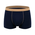 Men's cotton boxer briefs by IBG, breathable plus size underwear, close-up of the comfortable, stretchy waistband and fabric.