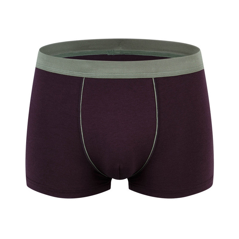 Men's IBG cotton boxer briefs, breathable plus size underwear, close-up of soft fabric and elastic waistband.