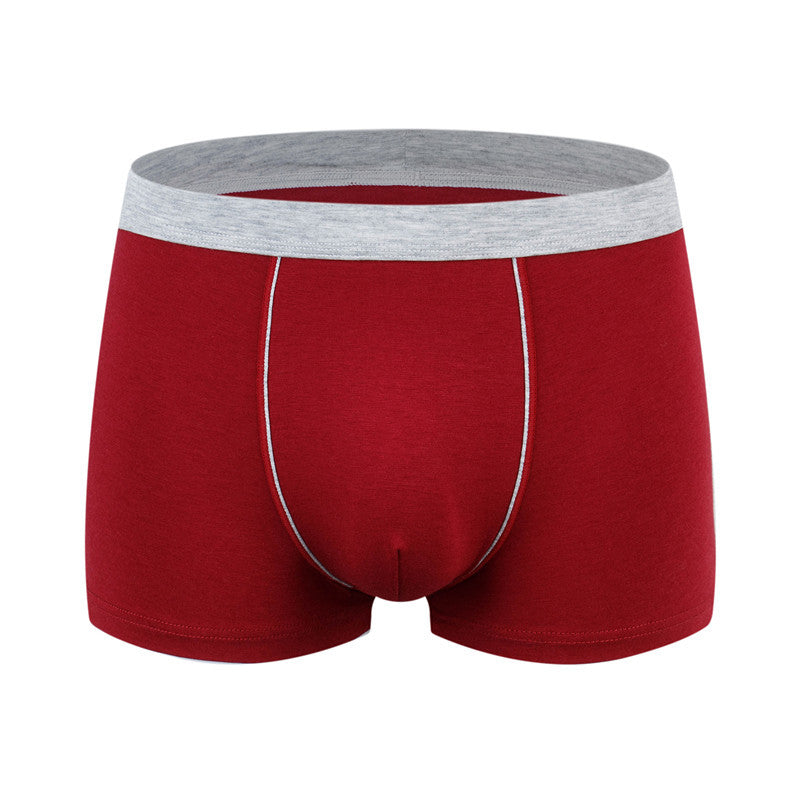 Men's breathable cotton boxer briefs from IBG, plus size men's underwear, showing comfortable fit and soft fabric.