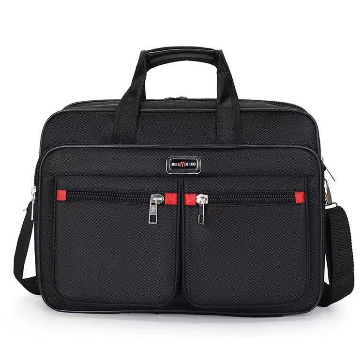Men's lightweight IBG laptop briefcase with padded compartment and handles, ideal for business travel and professional use.