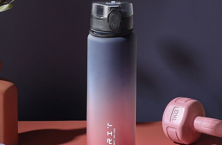 IBG large sports water bottle in 500ml or 1000ml, durable plastic fitness and outdoor bottle with a screw cap design