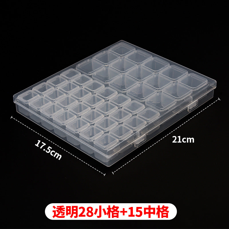 Clear jewelry storage box with multiple compartments for organized home storage, from IBG, ideal for jewelry and small accessories.
