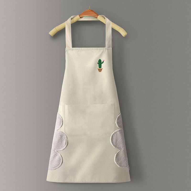 IBG waterproof kitchen apron for cooking and cleaning, made of durable material, with adjustable straps and a front pocket.