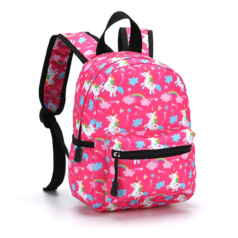 Kids lightweight cartoon backpack by IBG, 10.6-inch school bag with colorful cartoon design and adjustable straps.