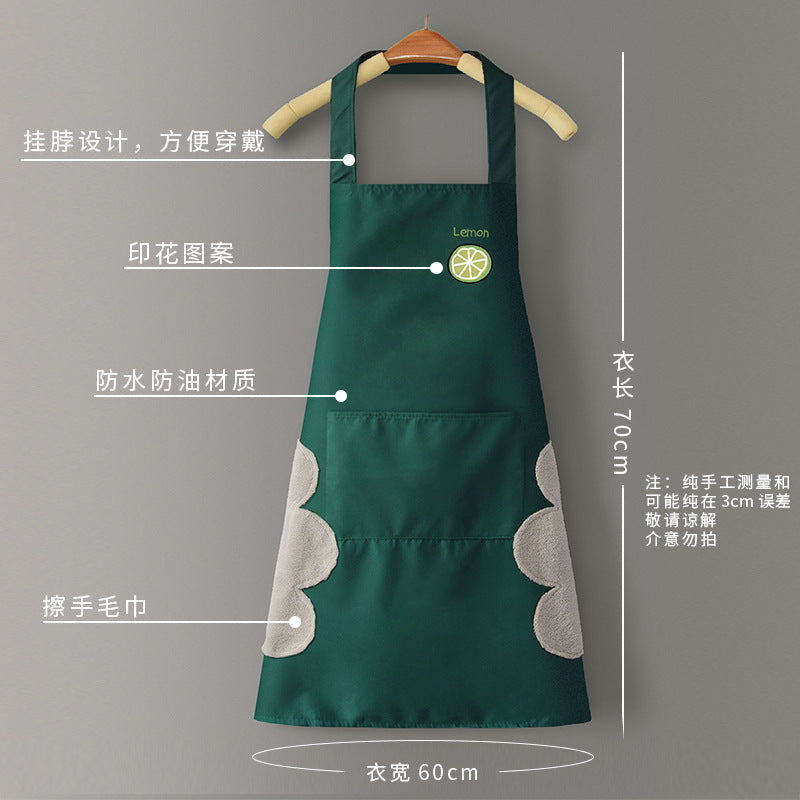 IBG waterproof kitchen apron for cooking and cleaning, with adjustable neck strap and stain-resistant fabric suitable for kitchen use