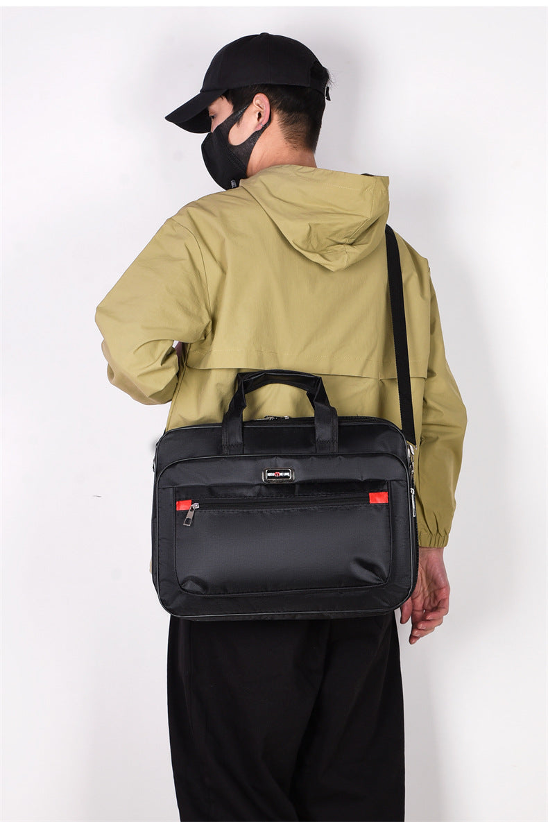 IBG men's lightweight laptop briefcase with handle and shoulder strap, suitable for business travel and professional use