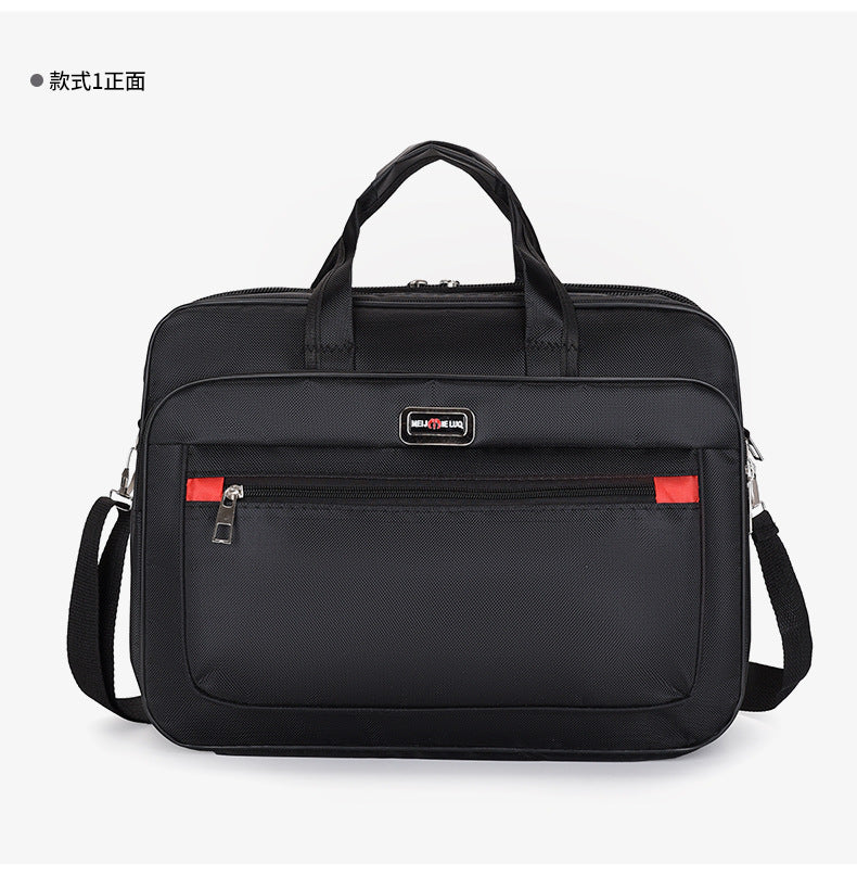 Men's IBG lightweight laptop briefcase with padded compartment, black business travel bag, made for professional commuting and travel.