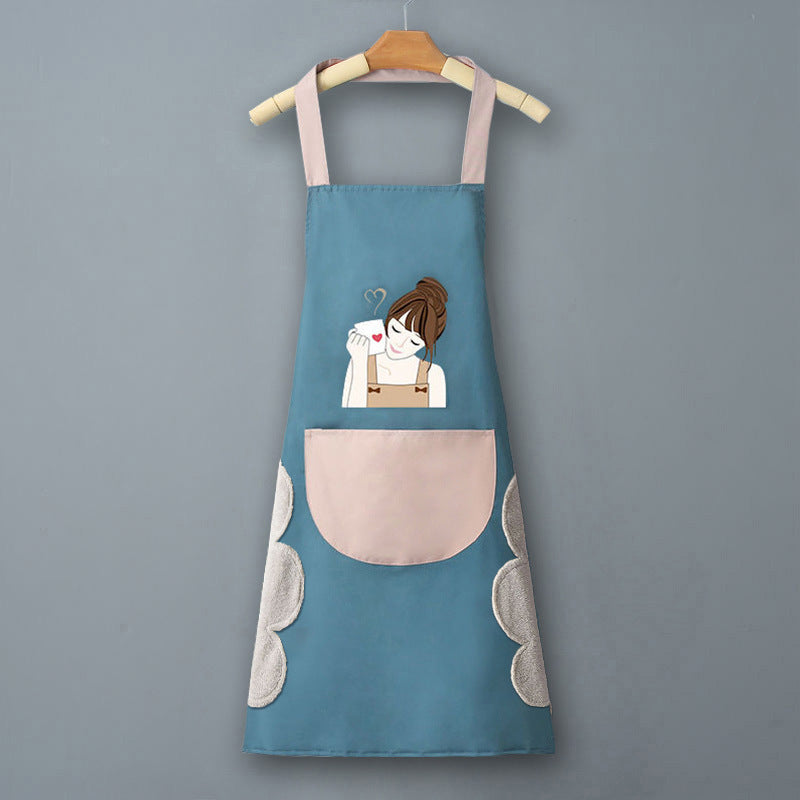 IBG waterproof kitchen apron for cooking and cleaning, durable fabric with adjustable straps, ideal for kitchen and dining use.