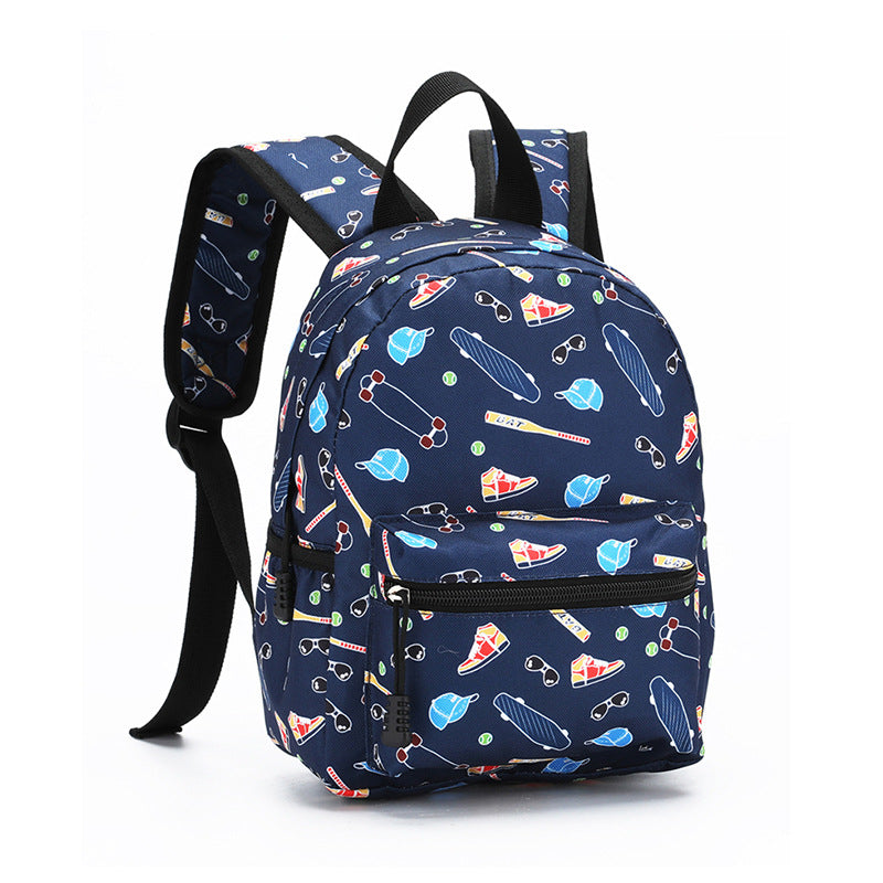 Kids lightweight cartoon backpack from IBG, 10.6-inch school bag featuring colorful cartoon characters for children.