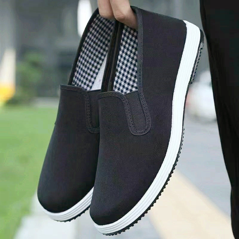 IBG breathable canvas slip-on shoes with non-slip soles, casual flats ideal for comfortable everyday wear