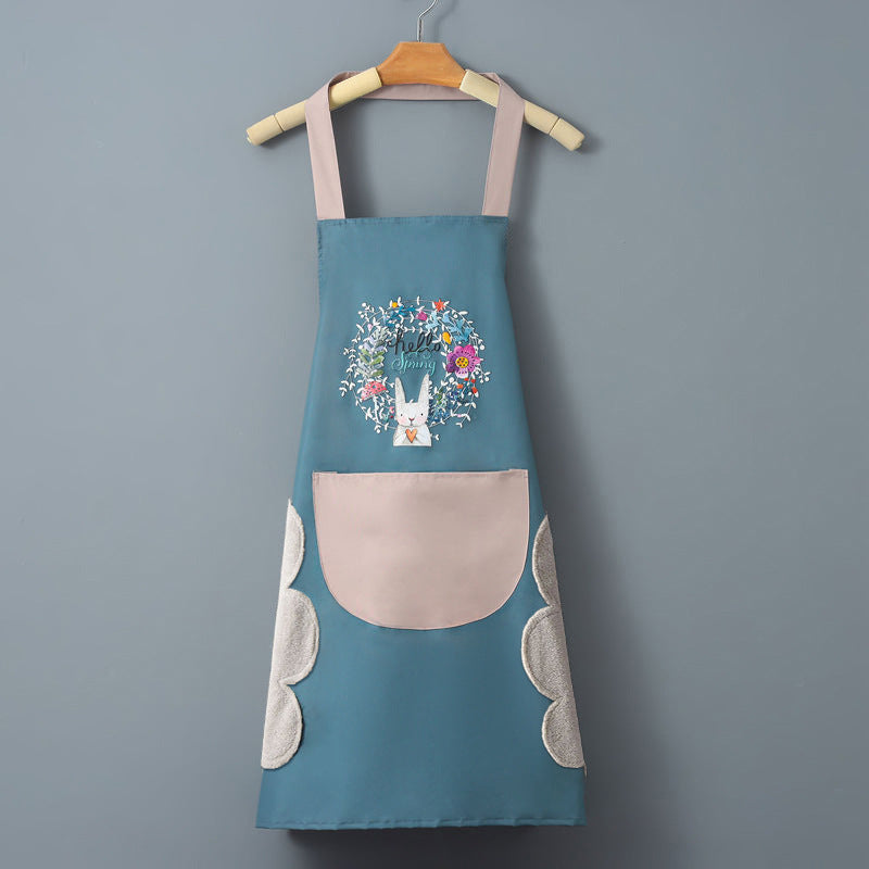 IBG waterproof kitchen apron for cooking and cleaning, durable fabric with adjustable neck strap, ideal for kitchen tasks.