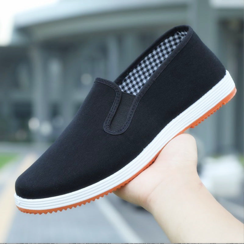 IBG breathable canvas slip-on shoes with non-slip soles, casual flats designed for comfortable everyday wear