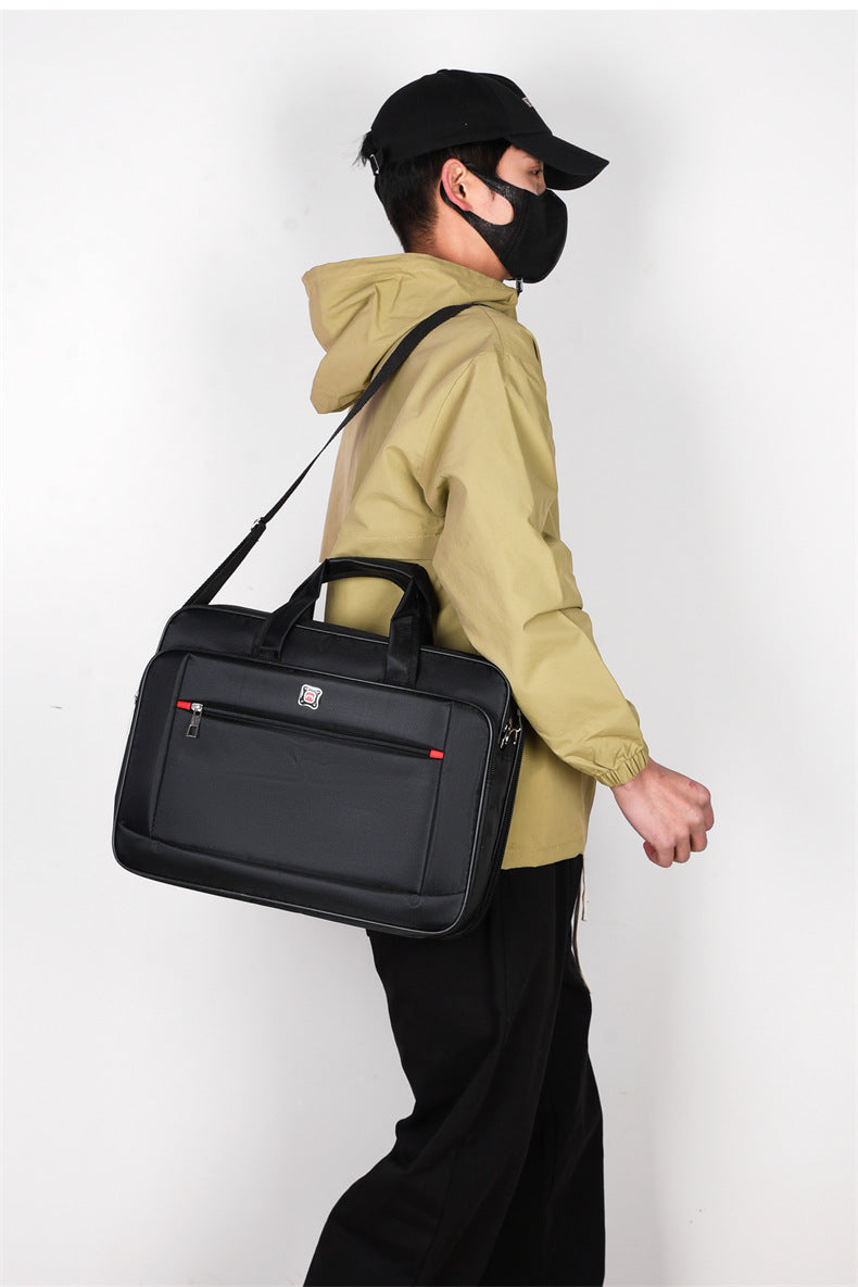 IBG men's lightweight laptop briefcase showing sleek design and sturdy handles, ideal for business travel and professional use.