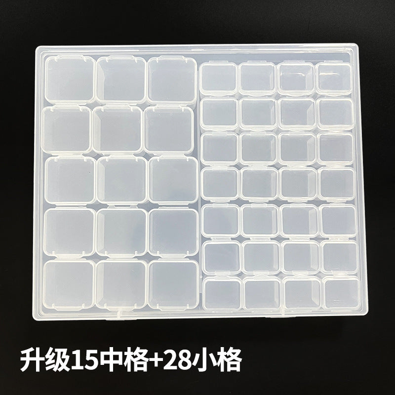 IBG transparent jewelry storage box with multiple compartments, ideal for organizing jewelry and small accessories at home.