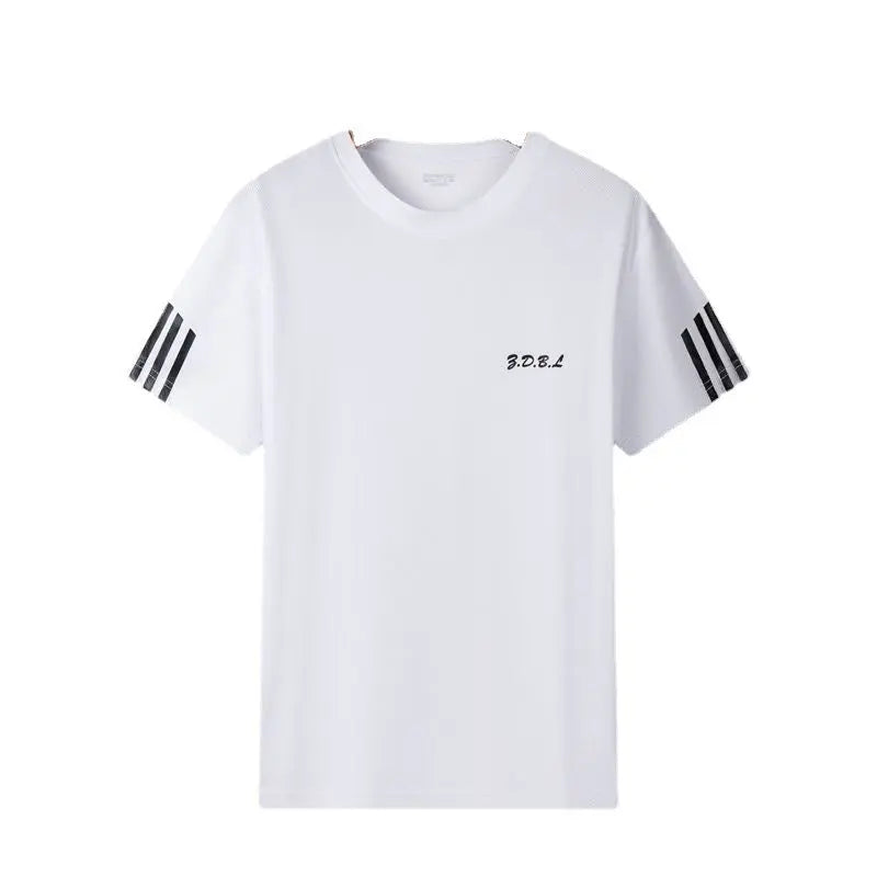 Men's IBG quick-dry sports set with breathable T-shirt and training shorts, ideal for fitness and outdoor activities.
