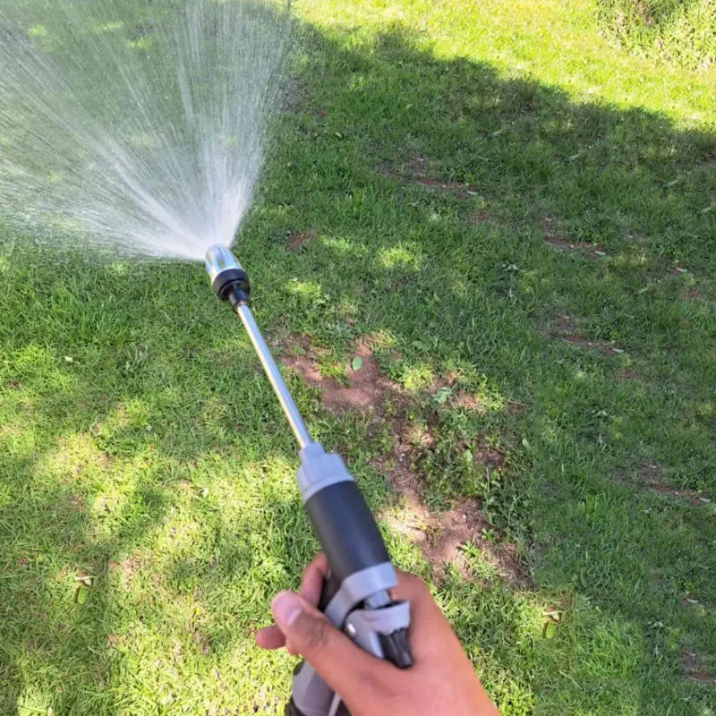 IBG adjustable high-pressure water gun for car wash and garden cleaning, featuring a durable nozzle and ergonomic handle