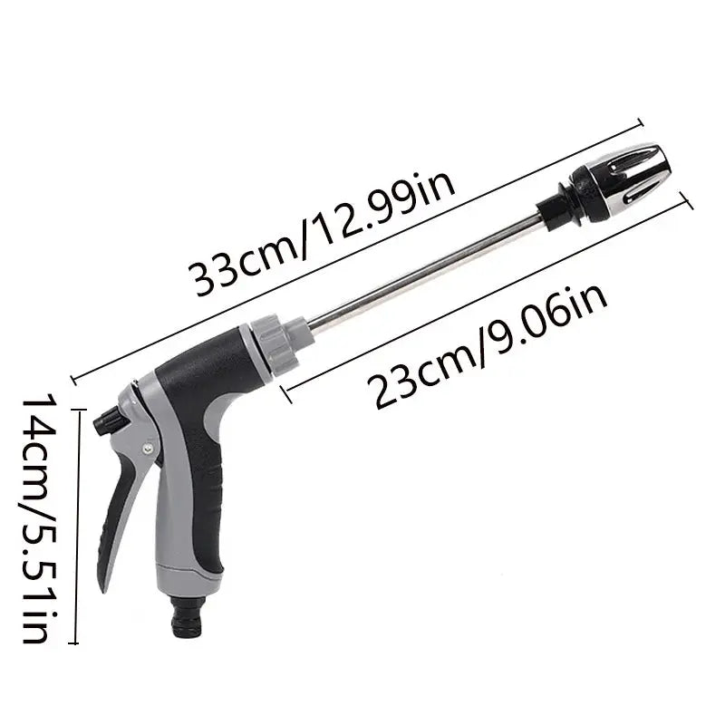 IBG adjustable high-pressure water gun for car washing and gardening, with a durable nozzle and ergonomic handle.