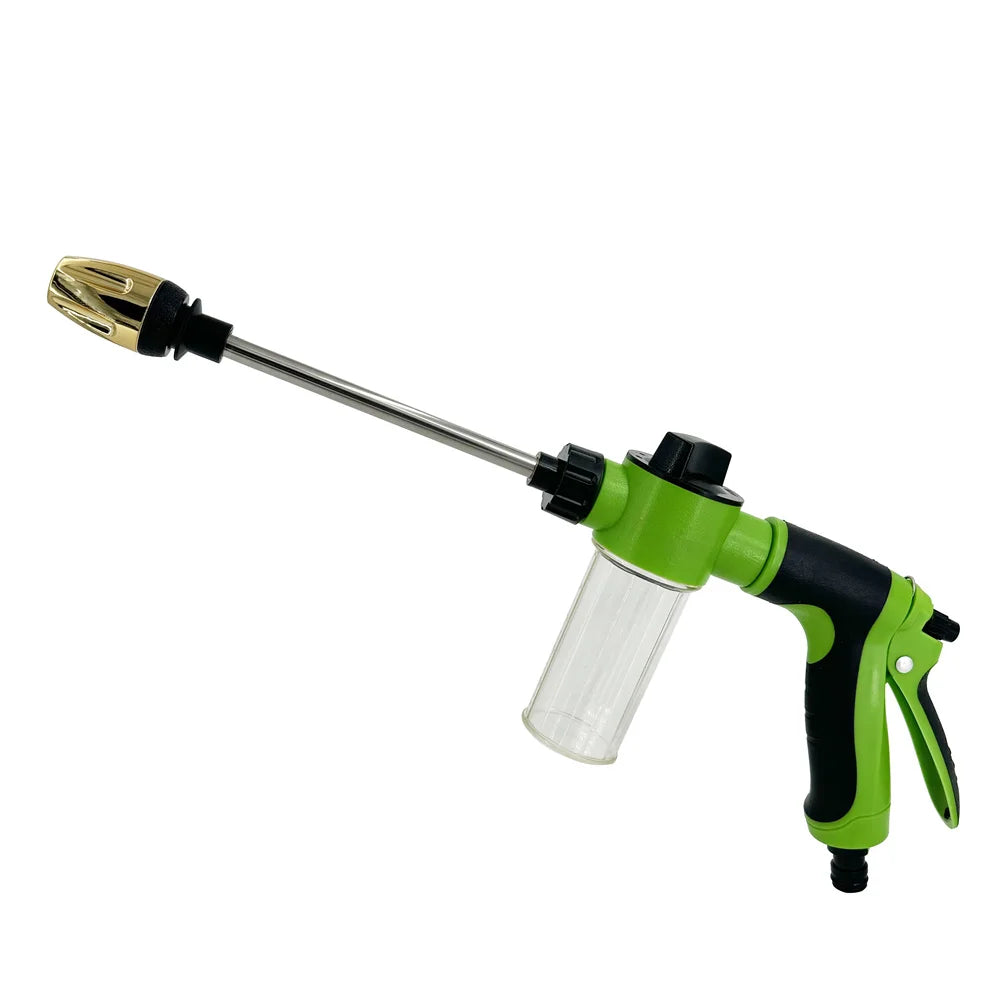 IBG adjustable high-pressure water gun for car wash and garden watering, featuring a versatile nozzle and ergonomic design