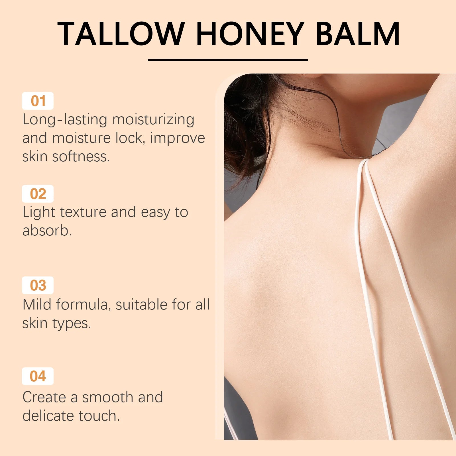 IBG Tallow Honey Moisturizer in a jar, hydrating face and body cream with a smooth, creamy texture and natural ingredients.