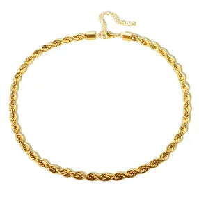 Stainless steel ball chain necklace by IBG, minimal everyday jewelry style, showing a close-up of the sleek, polished chain.