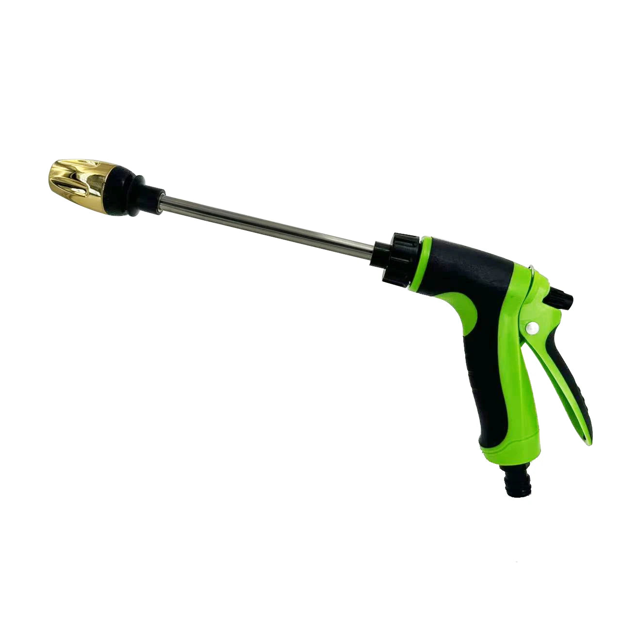 IBG adjustable high-pressure water gun for car wash and garden use, with a durable nozzle and ergonomic handle.