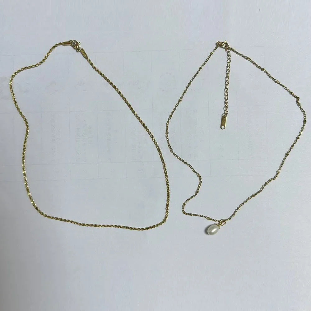 Stainless steel ball chain necklace from IBG, featuring a simple, minimal design ideal for everyday jewelry.